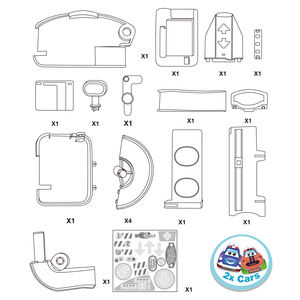 City Series - First Parking Garage Toy Play Set Bebé con 2 <span class=keywords><strong>coches</strong></span> de rueda libre Fácil montaje Ranura de dibujos animados Rampa de coche Pista educativa - Product Image 5
