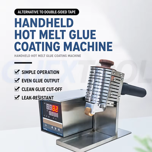 Machine à enduire de colle thermofusible manuelle avec poignée ergonomique latérale, prise en main confortable, contrôle numérique de la température, machine à rouler la colle thermofusible - Product Image 2