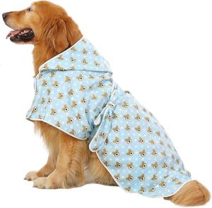 कस्टम नरम कपास कुत्ते स्नान के बाद हुड आधुनिक लिनन पालतू पाजामास को स्नान के बाद पालतू जानवरों के कपड़े - Product Image 2