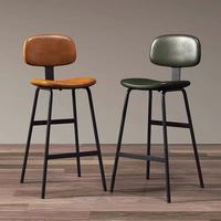 Tabourets de bar en cuir de luxe, solides et modernes, vente en gros pour hôtels, design de meubles de restaurant, nouveau style, chaises de salle à manger en métal noir pour restaurant