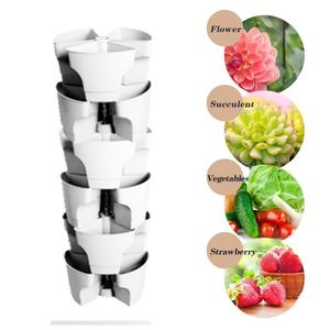 Torre de Jardín Vertical, Macetas Apilables, Juego de Tres Macetas para Fresas, Maceta Apilable para Flores de Jardín - Product Image 1