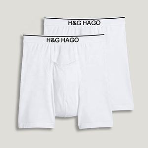 हगो पुरुषों के अंडरवियर सामने और बैक ओपन अलग-अलग पाउच सफेद बॉक्सर - Product Image 3