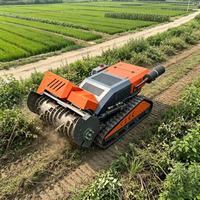 Tondeuse à gazon robotisée télécommandée avec moteur sans balais certifié Euro V EPA, lame en acier dentelée personnalisée, hauteur de coupe réglable de 20 cm