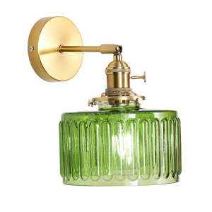 Lámpara de Pared de Hierro y Vidrio Verde, Decorativa y Elegante, para Iluminación de Sala de Estar, Dormitorio, Entrada, Soporte para Lámpara, Base para Lámpara - Product Image 2
