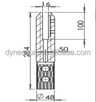 Support en acier inoxydable Duplex 2205 pour verre percé, idéal pour balustrades sans cadre, balcons, clôtures de piscine et rampes d'escalier