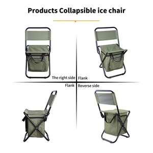 Silla de pesca con logotipo personalizado, silla de pesca portátil plegable para acampar, sillas de pesca - Product Image 5