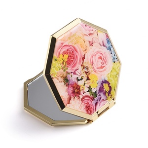 Sublimation Blank <b>Compact</b> Flexible Pocket <b>Mirrors</b> Cosmetic Flower Make up Small Hand <b>Mirror</b> - Product Image 1