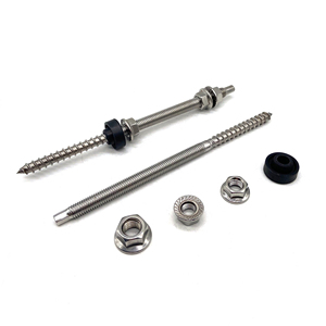 Perno de Montaje para Panel Solar de Acero Inoxidable 304 M7.5 X 200 con <span class=keywords><strong>Rosca</strong></span> Doble M10 y <span class=keywords><strong>Rosca</strong></span> para <span class=keywords><strong>Madera</strong></span> para Techo Solar Fotovoltaico - Product Image 2