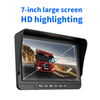 DVR 7 "pour registraires de camions 1080P AHD CCTV 2 canaux 12-36V caméras de conduite écran partagé caméra de stationnement vidéo accélérée 512GB