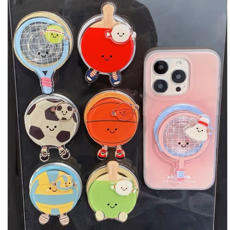 <strong>2026</strong> Wholesale Custom Design Magnetic Phone Socket Transparent Acrylic Epoxy Magnetic Phone Grip Holder for Phone <strong>Accessories</strong>