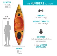 ITOO 3.8m 10ft simple rivière/Kayak pour la pêche en mer Offre Spéciale kayak de course assis pour 1 personne utilisation océan/rivière