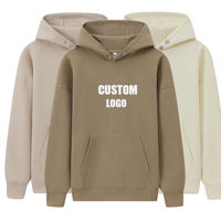 Sweat à capuche unisexe décontracté surdimensionné en tissu tissé à pois, avec logo personnalisé de haute qualité, 350 g/m², épaules tombantes, pour l'automne