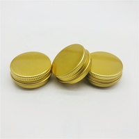 Pot rond en aluminium doré de petite taille de 15ml Récipient rond en aluminium pour le stockage des crèmes cosmétiques pour les yeux Boîte en fer blanc