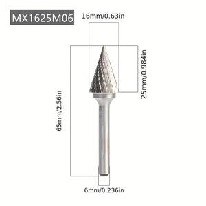 ดอกสว่านเจาะรูทรงกรวย Pexcraft ทำจากเหล็กทังสเตนอัลลอยด์ชนิดแข็ง สำหรับงานขัด CNC งานเจาะปูน และขยายรู - Product Image 4