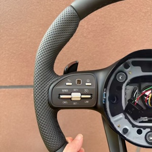 พวงมาลัยหนังแท้สำหรับรถยนต์เมอร์เซเดส-เบนซ์ รุ่น W204 W205 W213 W219 W222 A45 E63 Gle Gls Amg Gt <span class=keywords><strong>C63</strong></span> E63 S63 G63 - Product Image 2