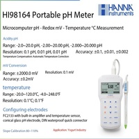 HI98161 HI98168 Testeur portable multiparamètres PH-mV-C F à micro-ordinateur