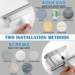 कारखाने गर्म बिक्री काले दीवार माउंट टेबल रसोई ऊतक कागज तौलिया धारक पर कैबिनेट पेपर तौलिया धारक - Product Image 5