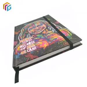 Planificateur à reliure parfaite personnalisé avec étui d'impression papier couleur carnet de Journal d'affaires à reliure