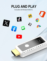 HOOMC Projecteur d'écran portable sans fil 1080P60Hz Adaptateur miroir sans fil HDMI pour IPHOME Android MAC OS Windows