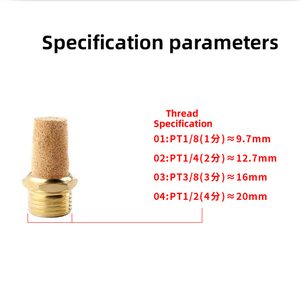 Đầu Dài <span class=keywords><strong>Muffler</strong></span> Tiếng Ồn Ức Chế Xi Lanh Khí Nén Silencer Đồng <span class=keywords><strong>Muffler</strong></span> - Product Image 3
