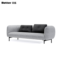 Ensemble de canapés de luxe modernes pour bureau, canapés modulaires personnalisables, canapés en cuir véritable, imperméables et respirants