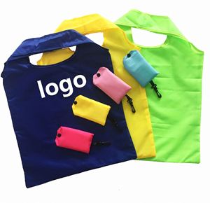 Bolsa de Poliéster Plegable y Lavable para Compras, Supermercado, Frutas, Verduras, Almacenamiento de Alimentos, con Logotipo Personalizado - Product Image 1