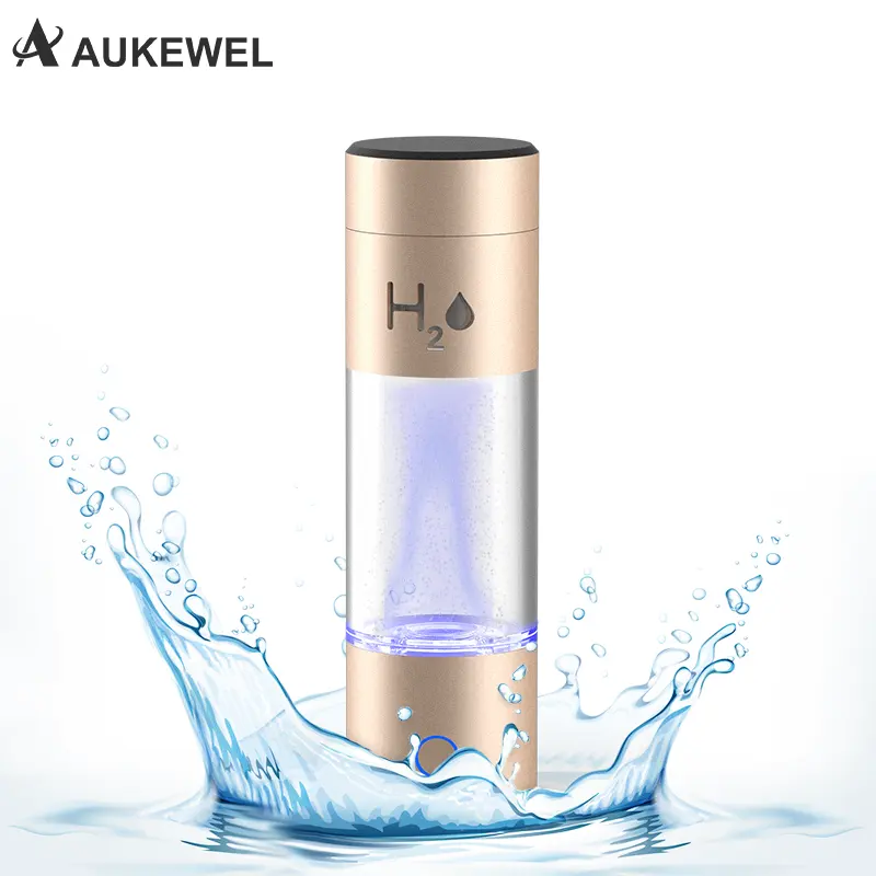 Factory supply rechargeable glass nano alkaline hydrogen water bottle carbon filter for daily