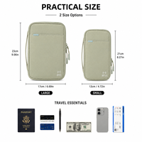 Dompet Perjalanan RFID dengan Tempat Pena, Organizer Paspor untuk Uang Tunai, Kartu, Dokumen, Tas Perjalanan Anti Air, Logo Custom