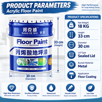 Peinture acrylique industrielle à base d'eau pour sols, revêtement durable pour béton, idéal pour usines, entrepôts et garages