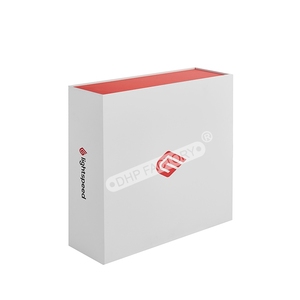 Red and White <b>Magnetic</b> Foldable Gift <b>Box</b> Custom Rigid Paperboard Packaging for Clothing Beauty Sets and Gift Items - Product Image 1
