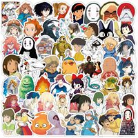 50 autocollants en PVC de dessins animés japonais Studio Ghibli, décorations imperméables pour carnets et agendas