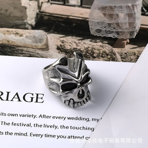แหวนกะโหลกโครงกระดูกผู้ชายเครื่องประดับแฟชั่นฮาโลวีน SA879 - Product Image 4