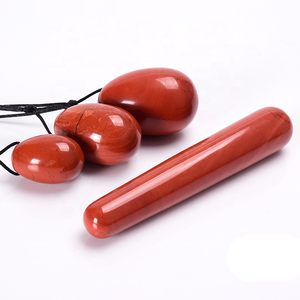 Natural Stone Egg Red Jasper Yoni Egg Women Vaginal <b>Massage</b> <b>Ball</b> Red Jasper Egg Drilled Undrilled 3 Piece Set - Product Image 5