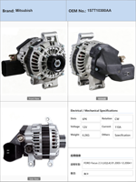 Alternateur de voiture 1S7T10300AA pour Ford Focus 2.3 LX L4 01.2003 à 12.2004, Ford Focus 2.3 SE L4 01.2003 à 12.2004