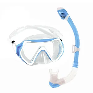Niños Entrenamiento de una sola lente Natación Gafas DE BUCEO Dry Top Máscara de esnórquel y juego de esnórquel para niños