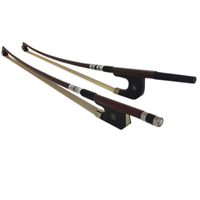 Étui pour archet de violoncelle de style allemand Boîte pour archet de contrebasse Lot de 2 pièces et accessoires pour instruments à cordes avec étui de rangement pour tige d'archet de basse