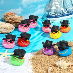 Compre Patitos de Goma Amarillos Promocionales para Decoración de <span class=keywords><strong>Bañera</strong></span> de Coche con Gafas de Sol, Mini Sombrero y Collar para Baby Shower - Product Image 1