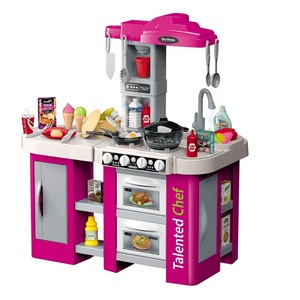 Ensemble de cuisine de jeu en plastique rose pour enfants, idéal pour les détaillants de cadeaux et les programmes de sélection de catalogue de revente mondiale - Product Image 1