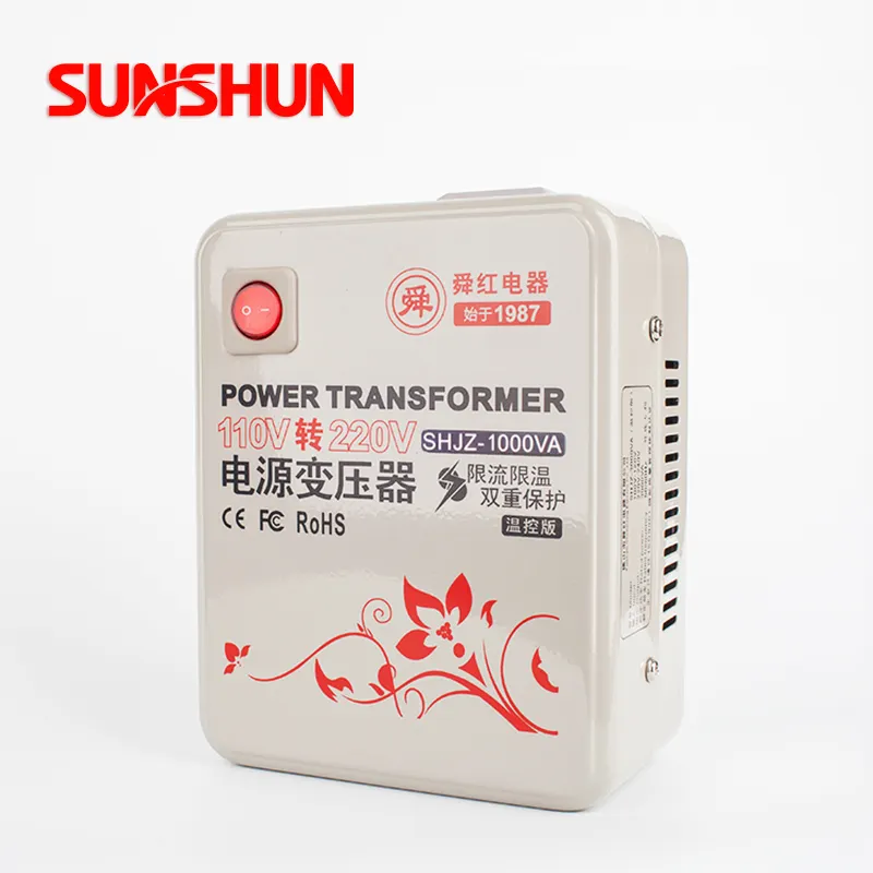 Shunhong 1000wステップアップトランス110v〜220v電圧コンバーターカスタムメイドの安価なポータブルトロイダルトランス (トイレの蓋用)