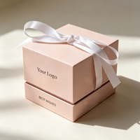 Boîte rigide de luxe en gros pour bougies avec couvercle, emballage de haute qualité pour pots de bougies, idéal comme cadeau, emballage cadeau personnalisé vide