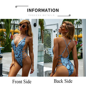 <span class=keywords><strong>Maillot</strong></span> <span class=keywords><strong>de</strong></span> <span class=keywords><strong>bain</strong></span> une pièce sexy imprimé serpent pour femmes, et combinaison bikini string taille haute sexy pour jeunes filles - Product Image 2