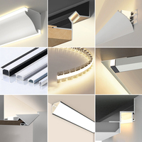 Designs d'intérieur, bande LED en aluminium de 3 m, profilé d'angle à 45 degrés, éclairage pour plafonds