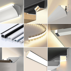 Profilo LED in Alluminio a 45 Gradi per Interni, Striscia Lineare 3M per Illuminazione a Soffitto - Product Image 5
