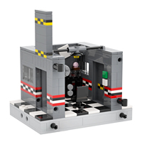 MOC1283 Midnight Bear Office 374 pièces de briques avec Chica Freedy Gordon FNAF Game, blocs de construction éducatifs à assembler pour enfants