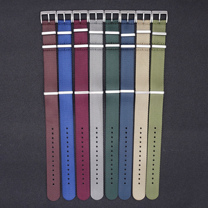 Haute qualité <span class=keywords><strong>vert</strong></span> mode hommes 20mm ceinture de sécurité tissu dragonne 18mm 22mm bracelets de montre en Nylon - Product Image 5