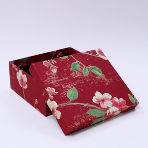 Hard Texture Hair Body Essence Oil Perfume Packaging - Elegant Red Gold-stamped Magnetic Hard Gift <b>Box</b> - Product Image 6