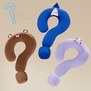 Cuscino Peluche a Forma di Punto <span class=keywords><strong>Interrogativo</strong></span>, Cuscino da Viaggio Multifunzionale a Forma di U per Pisolino in Ufficio e Decorazione del Divano - Product Image 2
