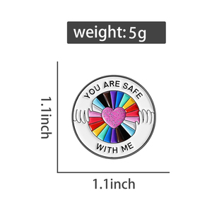 Broche en émail « You Matter Rainbow » avec citation positive et cœur, badge de revers, bijou cadeau pour femmes et <span class=keywords><strong>hommes</strong></span> - Product Image 6