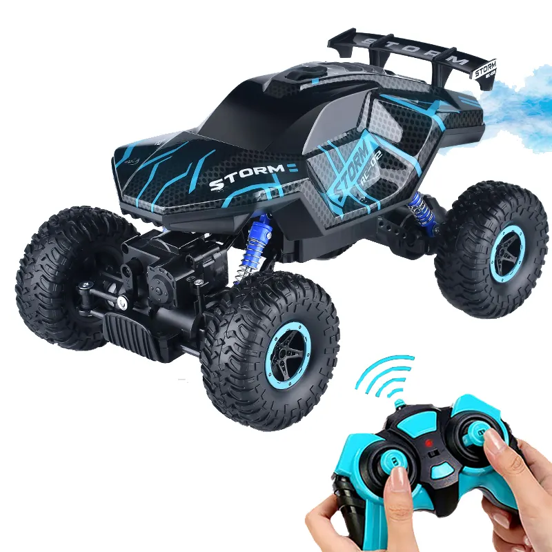 Machine On Radio Control 4x4 Drive Smoke Exhaust Remote Control Toys For Boys 4WD Rock Crawler Mist Spray RC Car