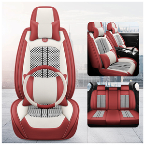 Set Coprisedili Auto Cool Weave Avvolgenti in Pelle Nappa Stile Business, Adatti a Tutte le Stagioni, per la Maggior Parte dei Modelli di Veicoli - Product Image 1